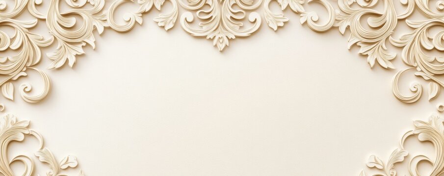 Elegant Symmetrical Wedding Invitation with Intricate Flourishes Laser Cut