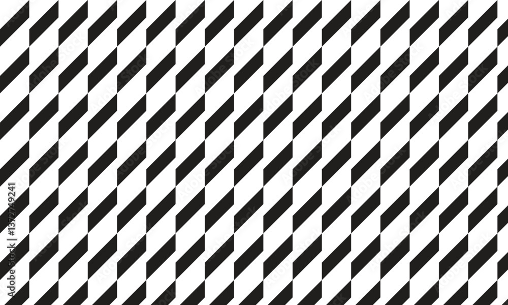 Poster abstract geometric diagonal black rectangular line pattern.