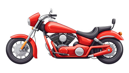 Obraz premium Vibrant Red Motorcycle