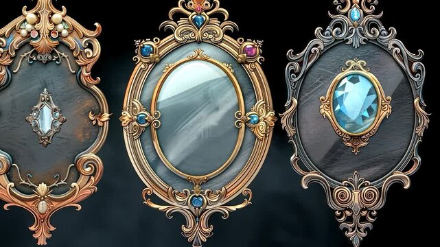Ornate Mirrors: A Trilogy of Gilded Elegance