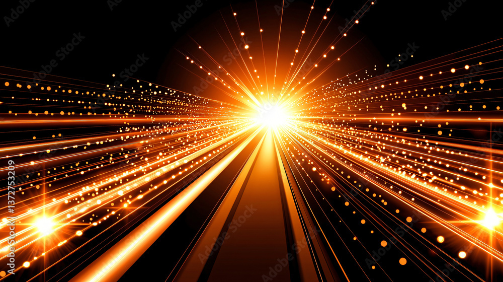 Poster mesmerizing tunnel with light trails creating a dynamic and engaging visual experience with atmosphe