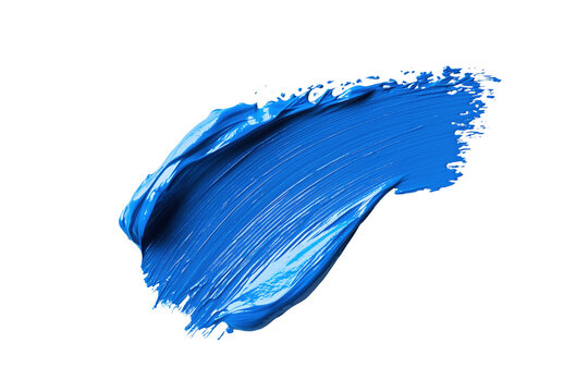 Dynamischer blauer Pinselstrich mit Farbstuktur PNG mit transparentem Hintergrund

