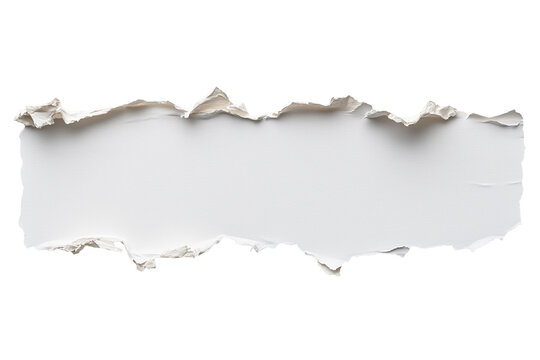 Zerrissener Papierstreifen mit realistischer Struktur PNG mit transparentem Hintergrund

