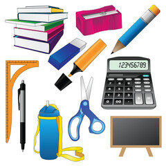 School kits, Set of vector graphic