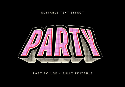 Beige And Pink Retro Grid 3D Text Effect