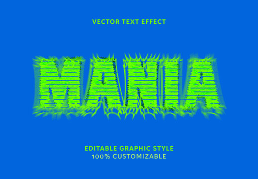 Green Distorted Neon Glitch Font Vibrant Electric Dynamic Text Effect