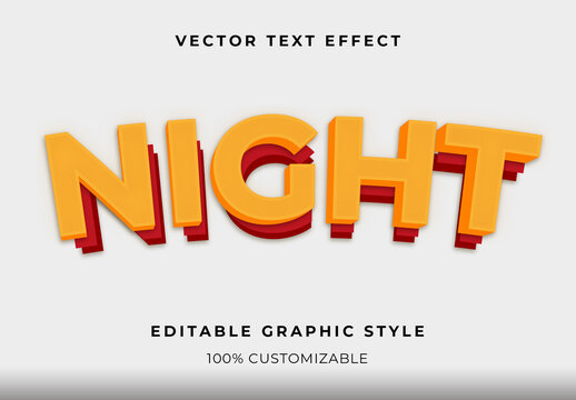 Orange 3D Layered Font Bold Shadow Text Effect
