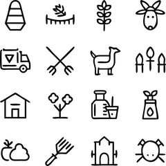 Obraz premium Agriculture Icons Vector Art