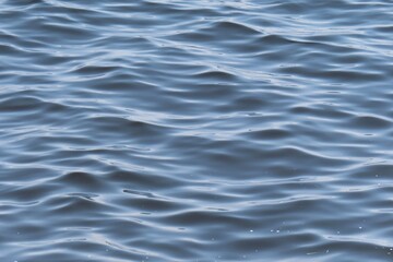 Blue water surface texture with soft waves on Florida river