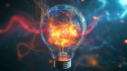 Futuristic circuit board with neon lights and details high resolution picture