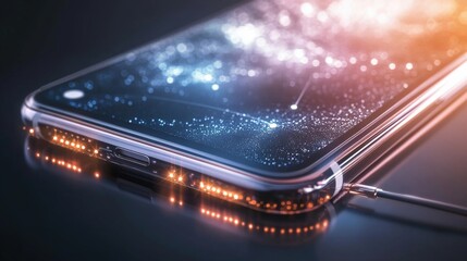 Innovative smartphone technology showcase modern environment digital display futuristic design close-up view tech advancements