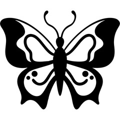 butterfly silhouettes isolated vector