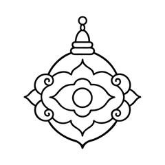 A cute cartoon turtle ornament, a vector design blending sea animal and Christmas tree silhouette art