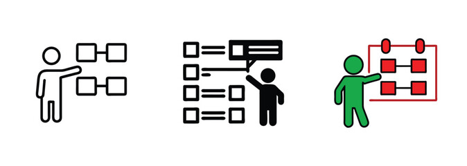 Project Management Icons Planning, Workflow, Scheduling, and Task Presentation