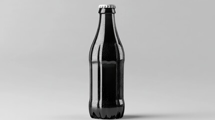 Premium bottle of beer mockup displaying realistic reflections for creative advertising and product presentations