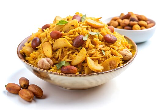 Indian traditional Namkeen Food Navratan Mixture or Navratna Mix Namkeen, Nimco, Namkin, Mixture or Nimko, mix beans, namkeen, nadiyadi, chavanu namkin,  