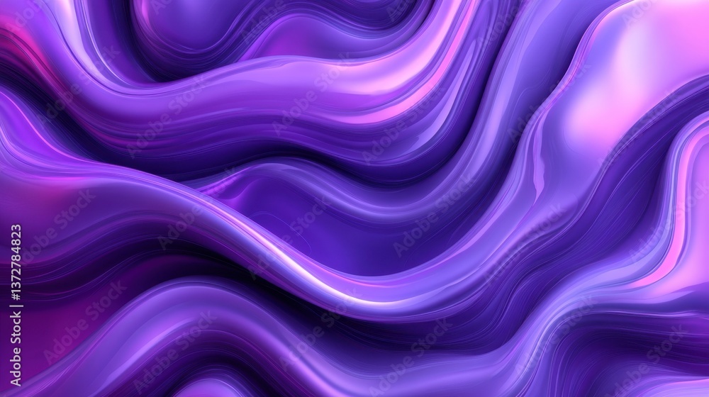 Poster abstract purple waves background with smooth flowing lines and elegant curves for modern design proj