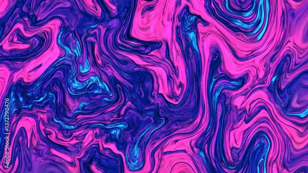 Aufkleber colorful abstract design featuring swirling pink and blue patterns in a vibrant and dynamic composit