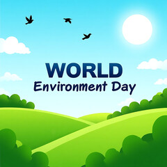 Naklejka premium World Environment Day social media post