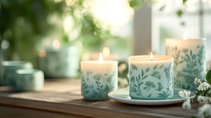 Candlelight ambiance with decorative candles, enhancing your space with soft, flickering light and fragrant scents for a cozy atmosphere.