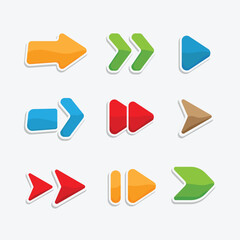 Flat design arrow collection