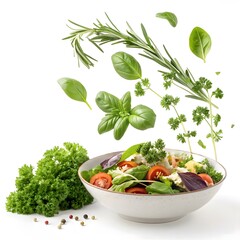 fresh salad with arugula and tomatoes