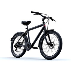 Fototapeta premium Black Bicycle with Modern Design and High-Performance Features