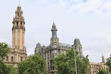 Blick in das Zentrum der Stadt Barcelona in Spanien