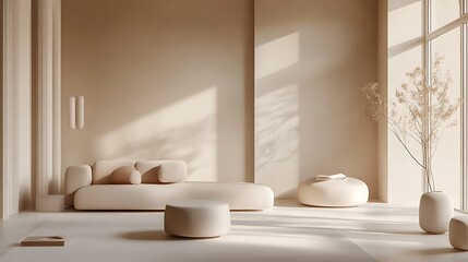 Trendy home interior with neon accents comfy sofa high resolution picture