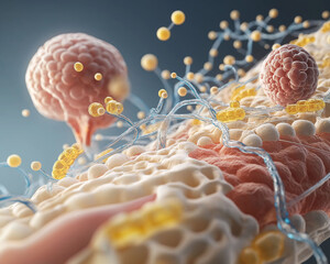 lactic acid muscle biochemistry. Cell biochemistry. Visual representation of anaerobic respiration with lactic acid focus.