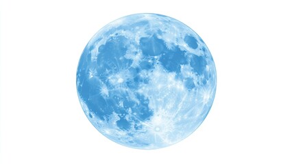 Obraz premium Celestial Blue Moon: A Stunning Lunar Image