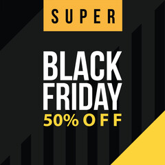 Naklejka premium Black Friday Sale - 50% Off