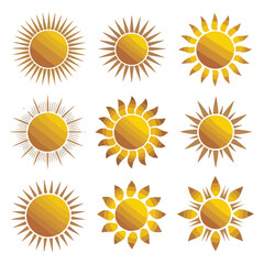 sun icons set