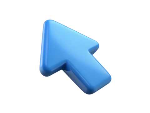 Blue 3D Cursor Arrow icon Isolated on a transparent background.


 - Powered by Adobe
