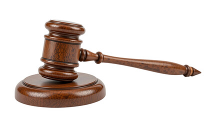 Wooden gavel and base depicted png
