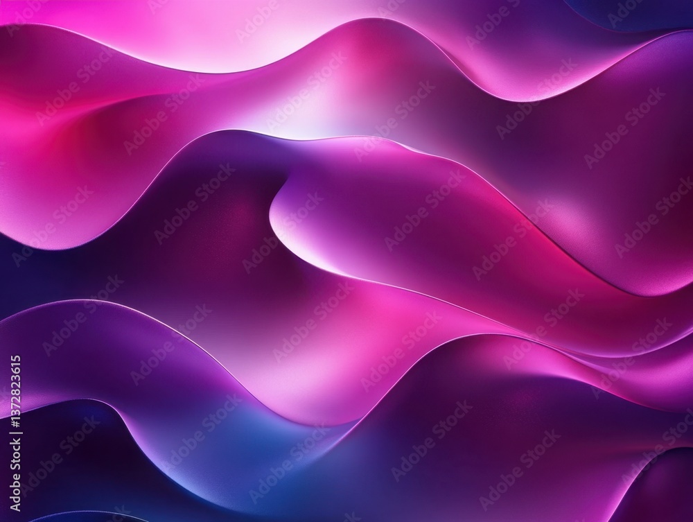 Poster abstract flowing waves of vibrant magenta and purple hues creating a dynamic and modern background w