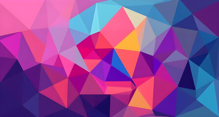 Fototapeta premium Colorful polygonal triangle professional work vector illustration 