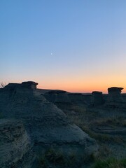 sunset in the desert
