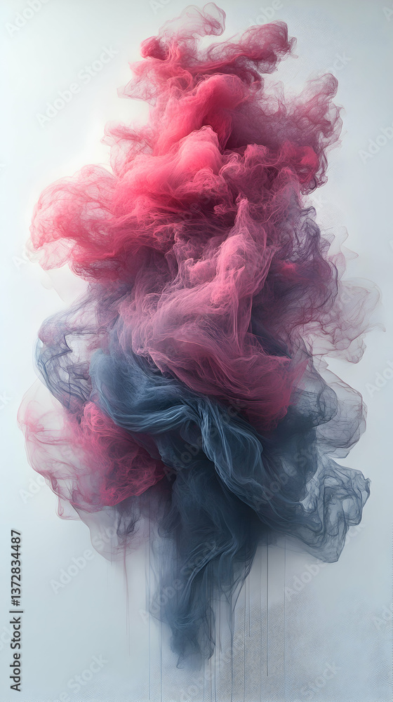 Aufkleber ethereal clouds of pink and blue intermingle creating a dreamy atmospheric effect against a serene w