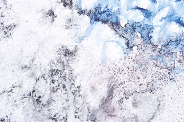 Abstract watercolor texture with blue and gray tones for artistic and creative backgrounds.