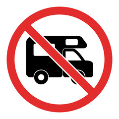 No Camper Van Sign