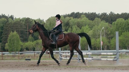 A Rider on a Horse Positioned in a Beautiful and Scenic Outdoor Setting of Nature