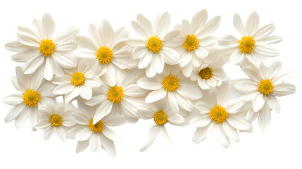 Obraz premium Isolated Spring Flowers and Botanical Elements – Realistic Floral Cutouts on White Background