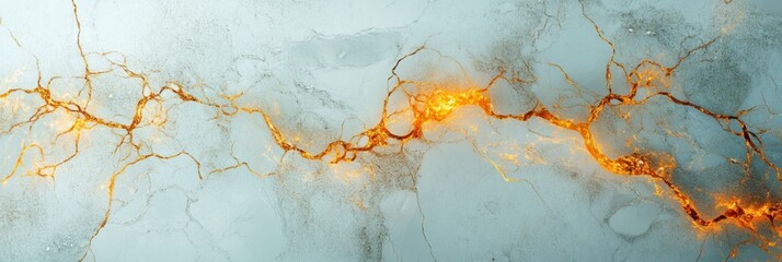 Obraz premium Elegant white marble texture with golden veins for luxurious wallpaper or background design Generative AI