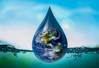 World Water Day concept with world in clean water drop on and fresh World Water Day concept with world in clean water drop on and fresh1