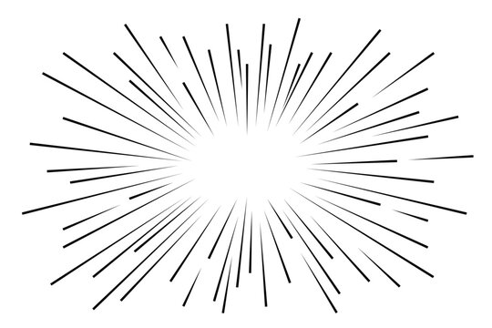 Line action comic effect, explosive force, concentration line burst from center, motion effects, explosion speed in comics style, dynamic starburst, fight scene