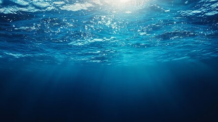 Obraz premium Deep Rich Blue Resembling Ocean Depths with Soft Grainy Texture for Depth