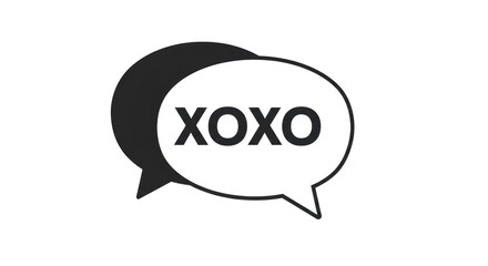 Isolated XOXO Chat Bubble