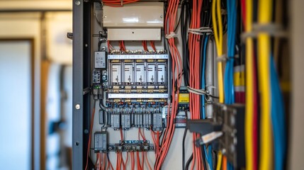 A simple home electrical wiring plan for beginners, displayed as a labeled blueprint,