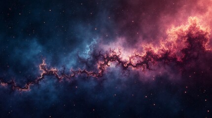 Fototapeta premium Deep space, filled with glowing clouds of gas and dust.